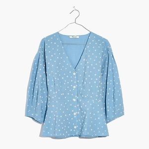 NWOT! Madewell Florentine Peplum Top!